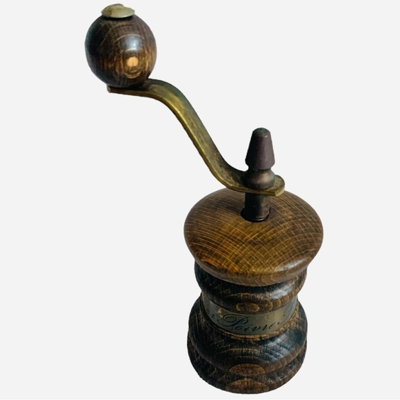 Vintage Rustic Wooden Pepper Mill Pepper Grinder - Picture 3 of 5